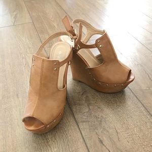 Charming Charlie’s Tan Wedge